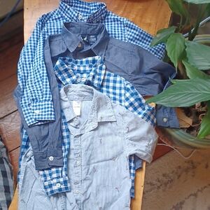 Blue and White Shirt Bundle 3T